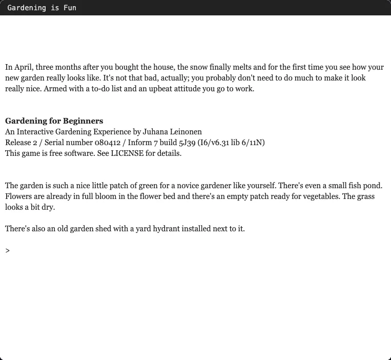 Screenshot of Gardening for Beginners