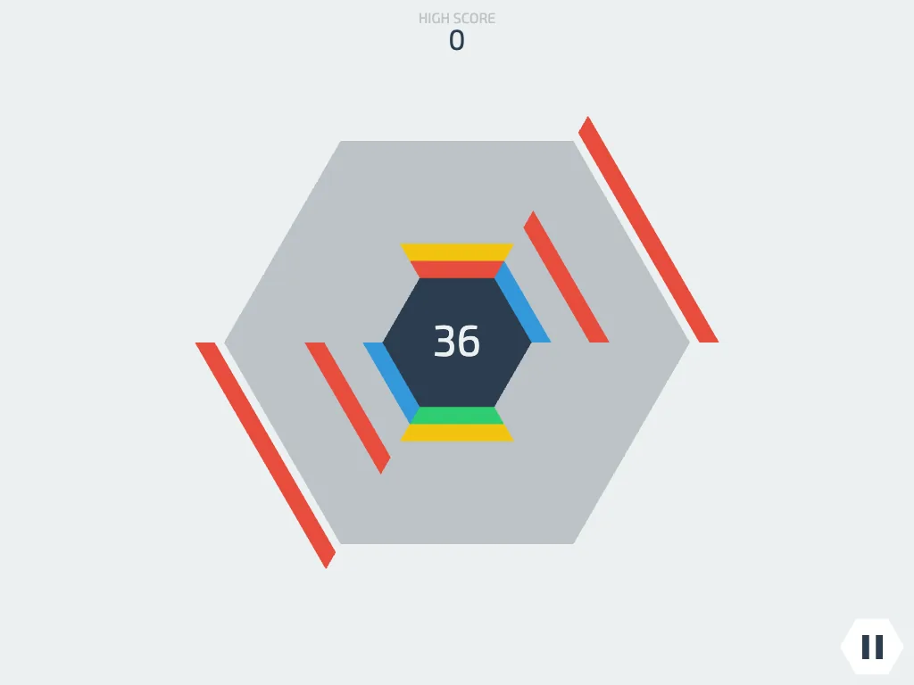 Screenshot of Hextris