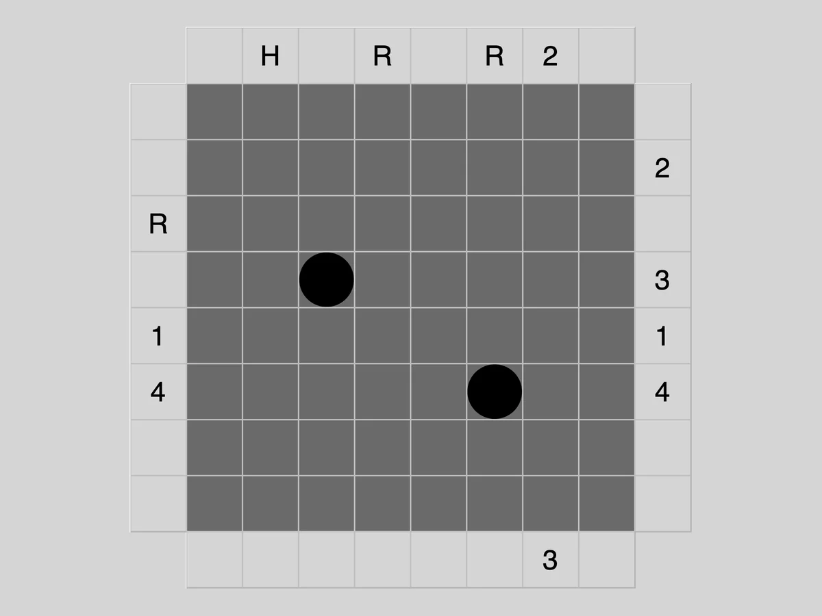 Screenshot of Black Box (Simon Tatham's Puzzles)