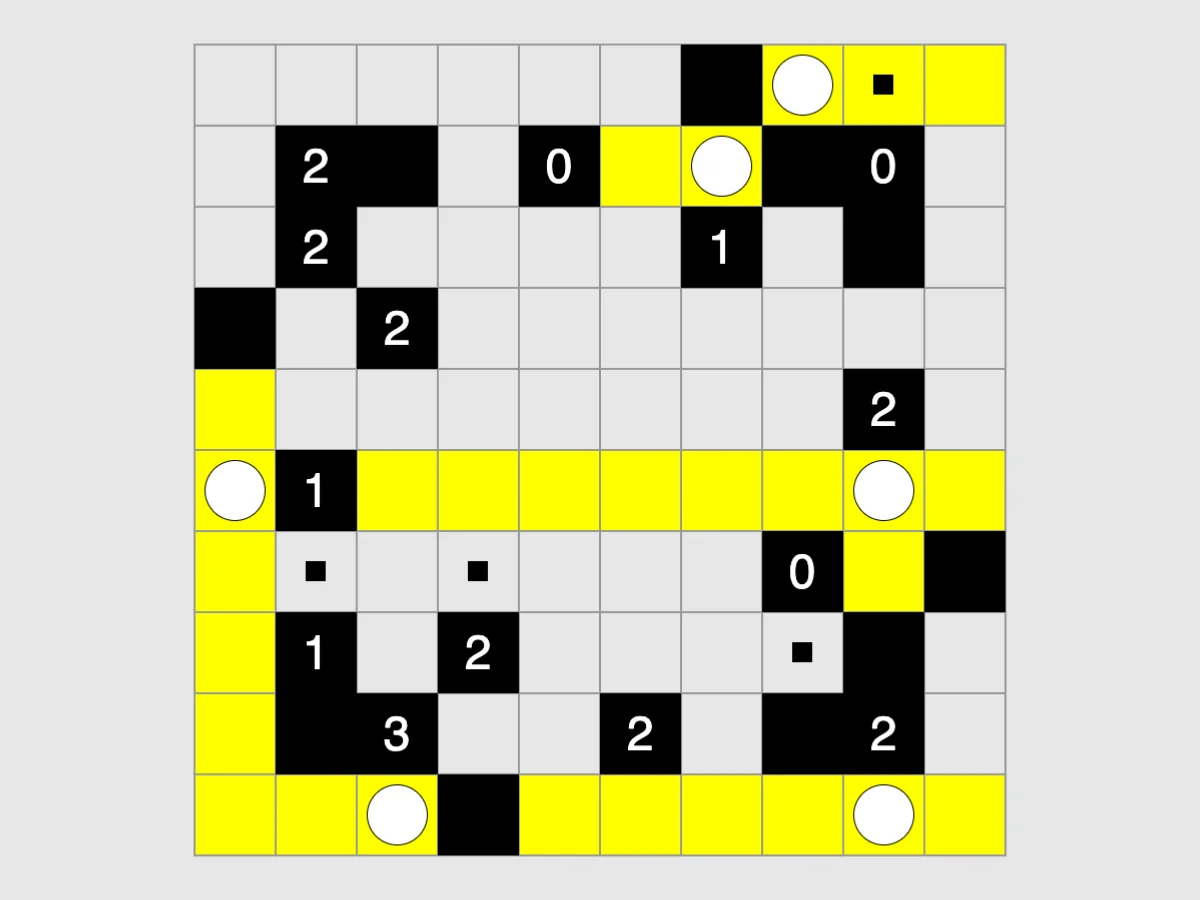 Screenshot of Light Up (Simon Tatham's Puzzles)