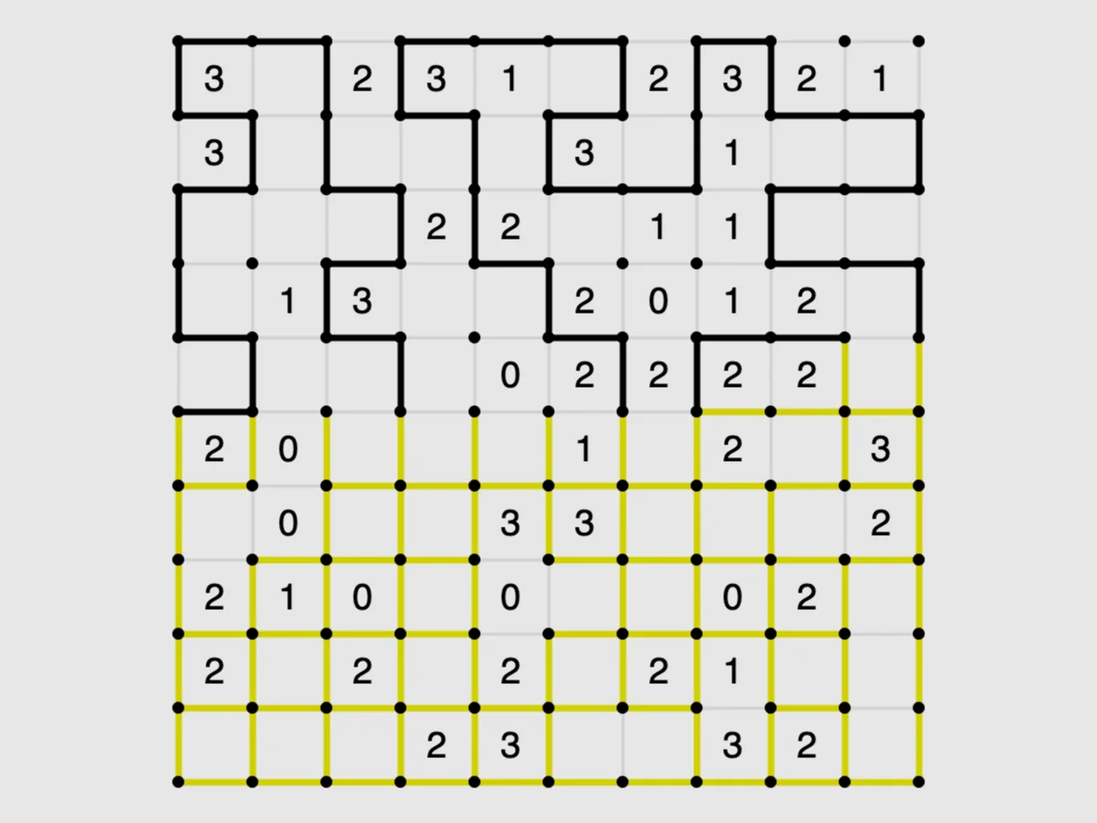 Screenshot of Loopy (Simon Tatham's Puzzles)