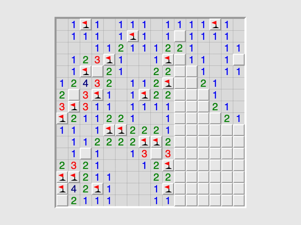 Screenshot of Mines (Simon Tatham's Puzzles)