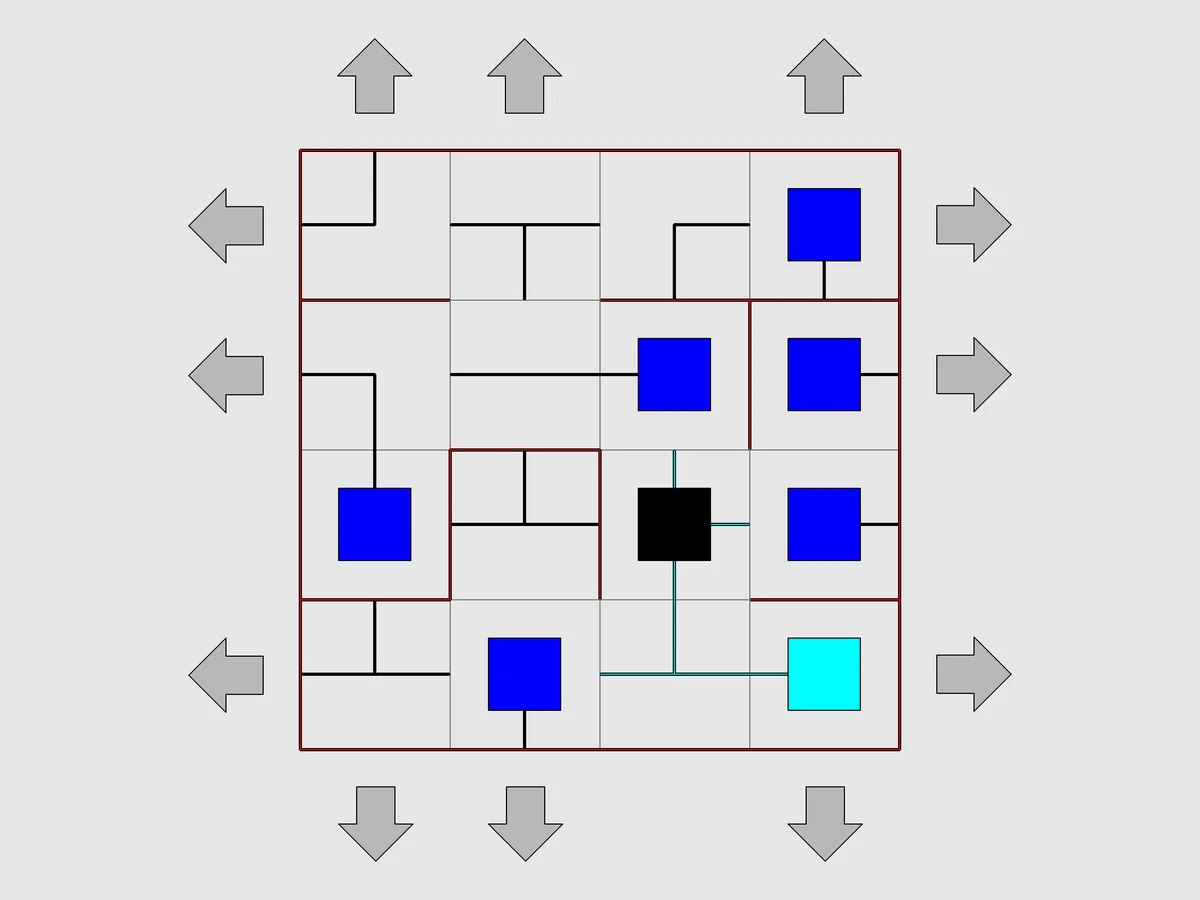 Screenshot of Netslide (Simon Tatham's Puzzles)